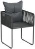 vidaXL 5-tlg. Garten-Essgruppe PVC Rattan Schwarz 3060101 Bild 5