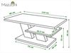 Mazzoni Couchtisch Cliff Weiß matt / Beton Betonoptik Wohnzimmertisch 110x60x45cm Bild 4