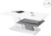 Mazzoni Couchtisch Cliff Weiß matt / Beton Betonoptik Wohnzimmertisch 110x60x45cm Bild 2