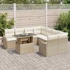 vidaXL Gartensofa-set mit Kissen mit Kissen 9 pcs Beige Polyrattan 3357174 Bild 3