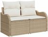 vidaXL Gartensofa-set mit Kissen mit Kissen 9 pcs Beige Polyrattan 3357174 Bild 4