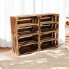 6er Set Holzkisten Weinkisten Obstkiste Klein Geflammt Regal aus Holz 40x30x25cm Bild 4