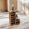 6er Set Holzkisten Weinkisten Obstkiste Klein Geflammt Regal aus Holz 40x30x25cm Bild 5