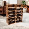 6er Set Holzkisten Weinkisten Obstkiste Klein Geflammt Regal aus Holz 40x30x25cm Bild 3