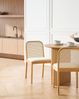 Esszimmerstuhl 2er Set EDINA Stoff Hellbraun Beige Bild 3