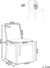 Esszimmerstuhl 2er Set EDINA Stoff Hellbraun Beige Bild 2
