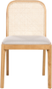 Esszimmerstuhl 2er Set EDINA Stoff Hellbraun Beige Bild 5