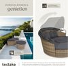 tectake Loungeset Rattan Sonneninsel Santorin - UV-beständig und widerstandsfähig, (Gartenlounge-set Santorin, 5-tlg, geeignet für Outdoor in Natur), klappbares Sonnendach & höhenverstellbare Füße Bild 3