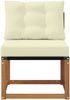 vidaXL Outdoor Mittelsofa Massivholz Akazie und Textilene Stoff Natur 900597 Bild 4