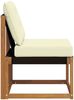 vidaXL Outdoor Mittelsofa Massivholz Akazie und Textilene Stoff Natur 900597 Bild 5