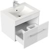 Badmöbel SANTINI 60 SoftClose weiss, Fronten weiss hochglanz : Weiss hochglanz Bild 2