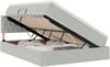 vidaXL LED-Speicherbett mit Matratze Hellgrau 140 x 200 cm Samt 3371457 Bild 2