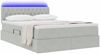 vidaXL LED-Speicherbett mit Matratze Hellgrau 140 x 200 cm Samt 3371457 Bild 3