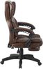 Schreibtischstuhl Bürostuhl Gamingstuhl Racing Chair Chefsessel mit Fußstütze Dunkelbraun Bild 4