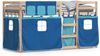 vidaXL Etagenbett mit Vorhängen Blau 90x200 cm Massivholz Kiefer 3283893 Bild 2