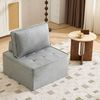 1-Sitzer Modulsofa H 81 x T 81 x B 81 cm aus Leinenstoff in Hellgrau, flexibel kombinierbar Bild 2