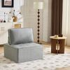 1-Sitzer Modulsofa H 81 x T 81 x B 81 cm aus Leinenstoff in Hellgrau, flexibel kombinierbar Bild 4