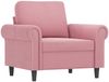 vidaXL 3-tlg. Sofagarnitur mit Kissen Rosa Samt 3202193 Bild 3
