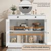 GarveeMore Sideboard Sideboard Küchenschrank Aufbewahrungsschrank mit Glastür Bild 4