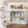 GarveeMore Sideboard Sideboard Küchenschrank Aufbewahrungsschrank mit Glastür Bild 3