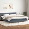 vidaXL Boxspringbett mit Matratze & LED Dunkelgrau 180x210 cm Samt 3316990 Bild 4