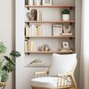 vidaXL Wandregal 80x20x2 cm Massivholz Eiche Unbehandelt 363539 Bild 3