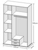 Kleiderschrank Klaas / Karl, Holzwerkstoff, Holzfarben, Verspiegelt, 120 x 195 x 55 cm Bild 3