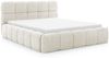 MEBLINI Polsterbett 200x200 mit Lattenrost mit Matratze - SALERNO - Weiß Milch Boucle - Bubble Bett - Cloud Bett - Marshmallow Bed - Kopfteil Bett mit Stauraum Bild 2