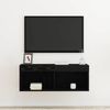 vidaXL TV-Schrankset mit LED Schwarz Eichen-Optik 80 x 30 x 30 cm 862204 Bild 5