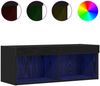 vidaXL TV-Schrankset mit LED Schwarz Eichen-Optik 80 x 30 x 30 cm 862204 Bild 4