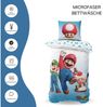 MTOnlinehandel Kinderbettwäsche Nintendo Super Mario, Geschenk für Gamer, Luigi und Toad, Mikrofaser, 2 teilig, Wendebettwäsche für Mädchen und Jungs, 135x200 + 80x80 cm, Gaming Bild 4