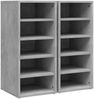 vidaXL Schuhschränke 2 Stk. Betongrau 31,5x35x70 cm Holzwerkstoff 808990 Bild 2