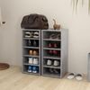 vidaXL Schuhschränke 2 Stk. Betongrau 31,5x35x70 cm Holzwerkstoff 808990 Bild 3