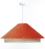 BPS Koncept 0SE0-015 Hängeleuchte SENSEI Texil aus Velourss auf PVC-Kunststoff rot, beige 1xE27 60W H:117cm Ø60cm dimmbar Bild 3