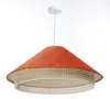 BPS Koncept 0SE0-015 Hängeleuchte SENSEI Texil aus Velourss auf PVC-Kunststoff rot, beige 1xE27 60W H:117cm Ø60cm dimmbar Bild 5