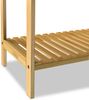 CASARIA® 2er Set Handtuchhalter Bambus Holz mit 3 Edelstahl Stangen Ablage Bild 5