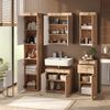 Badschrank Luna Eiche Wotan 37 x 190 cm Vicco Bild 5