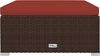 vidaXL Gartenhocker mit Kissen Braun 70x70x30 cm Poly Rattan 317547 Bild 3
