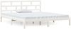 vidaXL Massivholzbett Weiß 135x190 cm 4FT6 Double [3101194] Bild 2