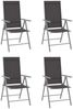 vidaXL 5-tlg. Garten-Essgruppe Aluminium Silbern und Schwarz 3070632 Bild 2