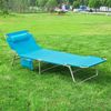 SoBuy OGS35-B Sonnenliege, Textilgewebe, Lackiert, Türkis, 149 x 29 x 62 cm Bild 2