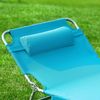 SoBuy OGS35-B Sonnenliege, Textilgewebe, Lackiert, Türkis, 149 x 29 x 62 cm Bild 5