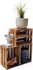 Holzkisten Obstkisten 3 x 40x30x25cm Geflammt Ablage Lang Bild 5