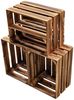 Holzkisten Obstkisten 3 x 40x30x25cm Geflammt Ablage Lang Bild 2