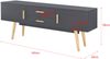 Fernsehtisch Alavus 140x40x56 cm mit Dunkelgrau en. casa Bild 2