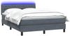 vidaXL Boxspringbett mit Matratze & LED Dunkelgrau 160x210 cm Samt 3317176 Bild 3