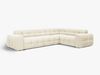 Micadoni Ecksofa Kendal 6-Sitzer Rechts Samt Elfenbein Bild 2