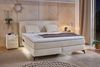 Boxspringbett 180x200 cm H3+H4 Federkernmatratzen Bonell Topper Chenille Beige Bild 2