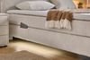 Boxspringbett 180x200 cm H3+H4 Federkernmatratzen Bonell Topper Chenille Beige Bild 3