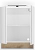 Badezimmerspiegelschrank >Denver< LED, Steckdose, weiß matt / eiche Dekor - 60x75x22 (BxHxT) Bild 5